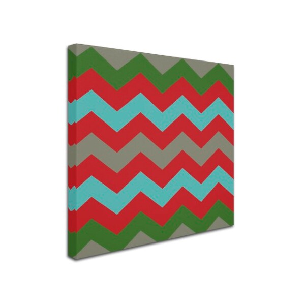 Color Bakery 'Xmas Chevron 7' Canvas Art,18x18